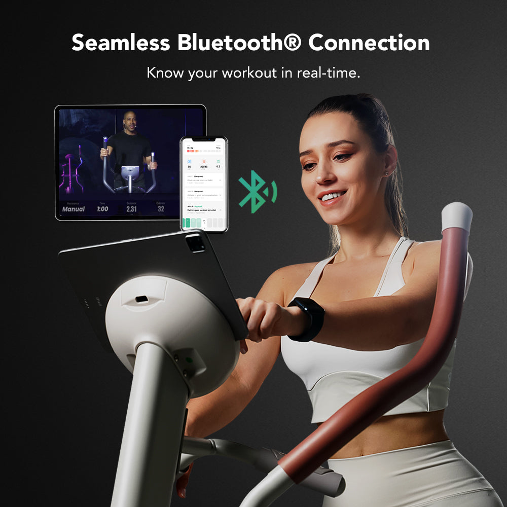 Bluetooth connection - -Elliptical Machine Smart Cardio Elliptical Trainers for Home - retro style - mobifitness